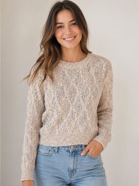 RESERVE FAIRFAX Boho Cable Knit Multi-Colored Sweater Size Juniors Small